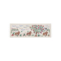 Lion Pictorial Suzani Tapestry, Artisan Uzbek Cotton Tablecloth 1'8'' x 4'8'' - front view