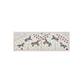 Hand-Embroidered Horse Suzani Tapestry - Tashkent Embroidered Cotton Runner 1'8'' x 5'0'' - front view