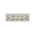 Decorative Uzbek Suzani Table Runner, Horse Embroidery, Cotton Wall Hanging 1'8'' x 4'7'' - front view