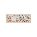Tiger Motif Suzani Embroidered Wall Hanging - Boho Tashkent Embroidery 1'8'' x 4'8'' - front view