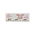 Boho Tiger Suzani Tapestry - Central Asian Embroidered Cotton Runner 1'8'' x 4'8'' - front view