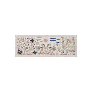 Bohemian Winged Horse Suzani Runner - Tashkent Pictorial Embroidery 1'8'' x 4'6'' - front view