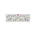 Boho Uzbek Suzani Table Runner, Horse Embroidery, Cotton Wall Decor 1'8'' x 4'10'' - front view
