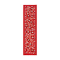 Decorative Red Silk Suzani Wall Hanging, Pomegranate Embroidery 1'8'' x 6'3'' - front view
