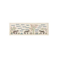 Tiger Silk Suzani Textile Wall Art - Embroidered Beige Bukhara Embroidery 1'8'' x 5'3'' - front view