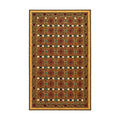 Vintage Brown Cotton Suzani Embroidered Wall Hanging, Lattice Embroidery 7'7'' x 12'2'' - front view