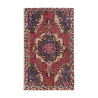 Mid 20th Century Vintage Turkish Oushak Rug 4'5'' X 7'3''