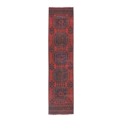 Distressed Low Pile Oushak Runner Faded Colors 2'9'' X 11'2'