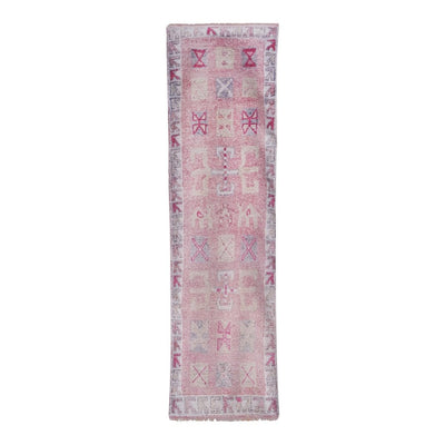 Vintage Faded Turkish Herki Runner 2'10'' X 9'9''