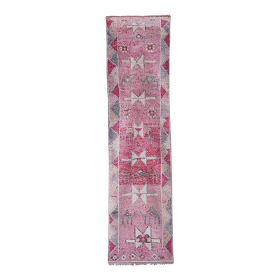 Turkish Tribal Hand-Knotted Runner Rug