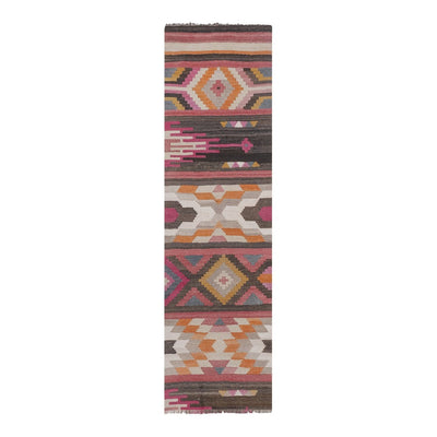 1970s Vintage Hand Loom Turkish Kilim Runner Rug 2'7'' X 8'12''