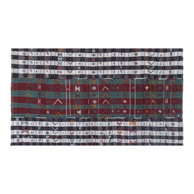Vintage Turkish Kilim Rug With Tulu Details 4'11'' X 8'7''