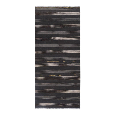Handwoven Vintage Striped Turkish Kilim Rug 5'5'' X 11'8''