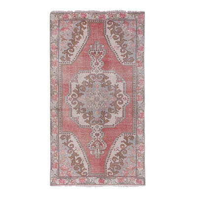 1960s Vintage Turkish Hand-Knotted Area Rug 4'5'' X 7'11''