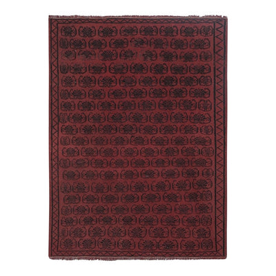 Vintage Red Karapinar Kilim Rug 3'11'' X 5'3''