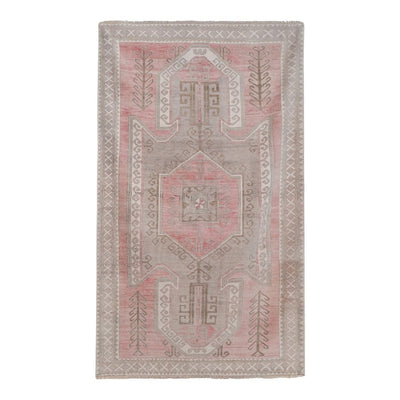 Vintage Turkish Oushak Wool Area Rug 4'11'' X 8'2''