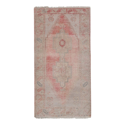 Vintage Faded Turkish Oushak Rug 3'8'' X 6'9''