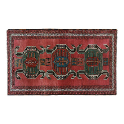 1960s Vintage Wool Rug 3'11'' X 6'6''