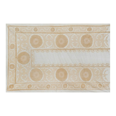Vintage Pale Color Suzani from Samarkand, Uzbekistan Wall Hanging Decor 5'1'' x 7'7''