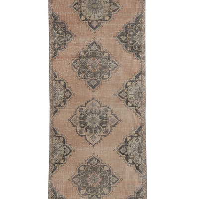 Distressed Faded Low Pile Oushak Runner 3'10'' X 12'9''