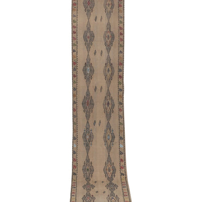 Mid 20cty Vintage Camel Turkish Kilim Rug 2'7'' X 13'4''