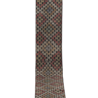Mid 20th Vintage Diamond Pattern Jajim Kilim Runner