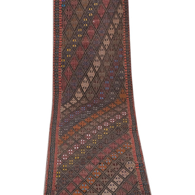 Vintage Jajim Turkish Kilim Runner 2'2'' X 16'1''