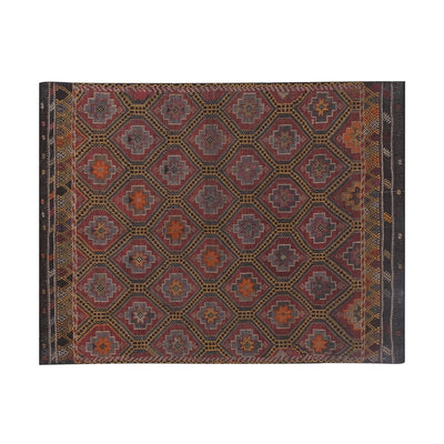 1960s Hand Woven Flat Weave Kilim Rug 6'4'' X 8'