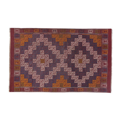 Vintage Colorful Turkish Jajim Kilim Rug 4'6'' X 6'8''