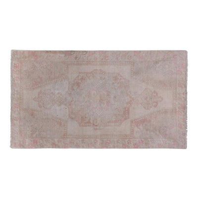 1960s Vintage Washed Out Turkish Oushak Rug