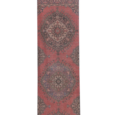 Vintage Faded Turkish Runner Rug 3'4'' X 13'3''