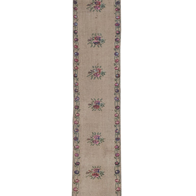 Turkish Floral Kilim Runner 1'9'' X 14'3''