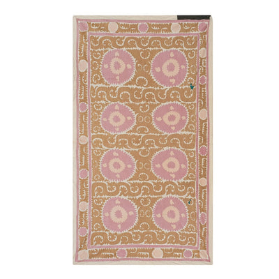 Handmade Suzani Wall Hanging, Embroidery Central Asian Bed Cover, Uzbek Tapestry 7'5'' x 11'10''