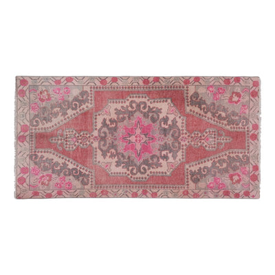 1960s Vintage Turkish Hand-Knotted Area Rug - Faded Carpet