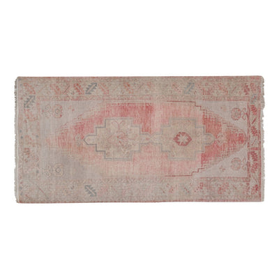 Vintage Faded Turkish Oushak Rug 3'8'' X 6'9''