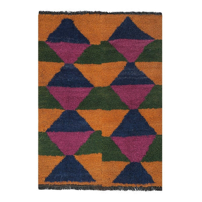 1970 Vintage Handmade Turkish Small Tulu Rug , Soft Angora Wool Rug 3'6''x4'6''