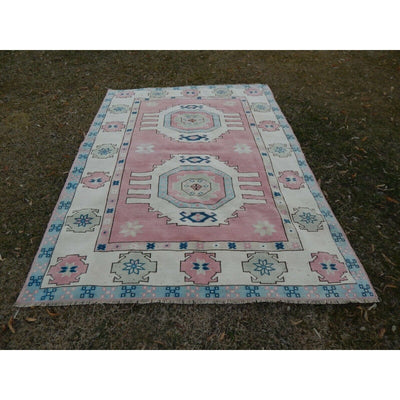 Vintage Hand Knotted Oversize Turkish Kars Rug- 5'9'' x 7'10''