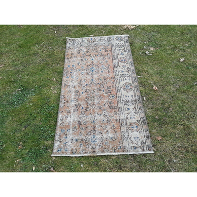 Front of Kitchen Sink Rug Hand Made Faded Mini Rug 2'3" X 4'3"