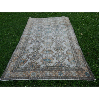 Distressed Turkish Sparta Rug With Central Medallion 4'9'' X 8'10''