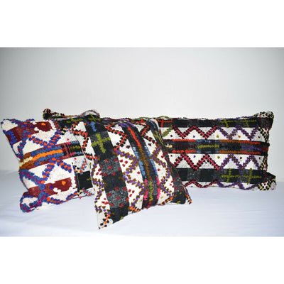 Long Anatolian Shaggy Pillow Cover, Tribal Artisan Cushion 16" X 45''