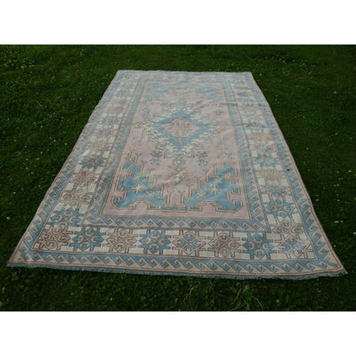 Vintage Oversize Hand Knotted Turkish Rug - Palace Oushak Carpet