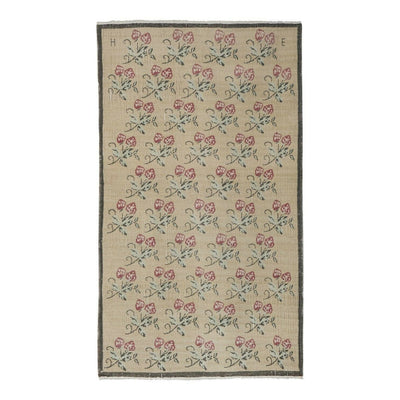 Vintage Aubusson Floral Turkish Karapinar Rug