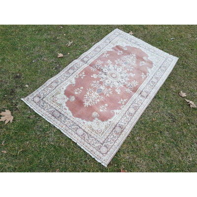 Distressed Turkish Red Small Rug 3'1" X 5'1"