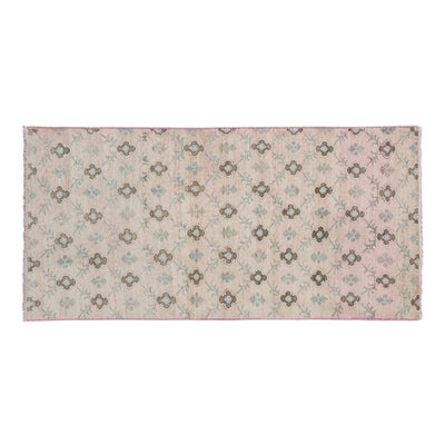 Vintage Faded Light Pink Turkish Karapinar Rug - Desinger Carpet 4'9" X 9'4"