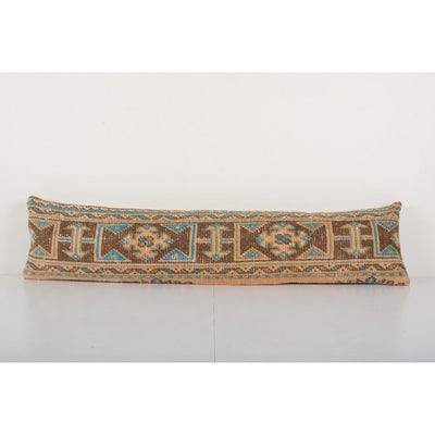 Bohemian Bedding Rug Pillow Cover, Long Turkish Lumbar Bed Cushion Cover