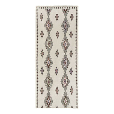 Vintage Embroided Turkish Kilim Rug Runner, Jajim Style Kilim