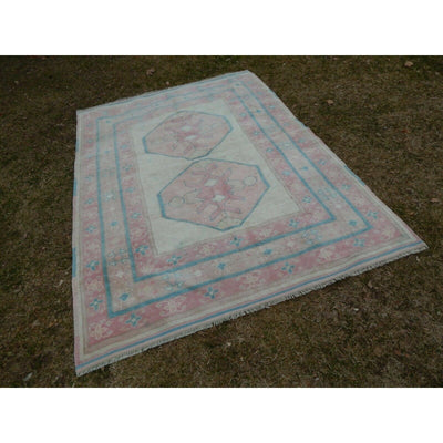 Vintage Large Turkish Kars Rug - Dining Room Carpet 4'11'' x 6'9''