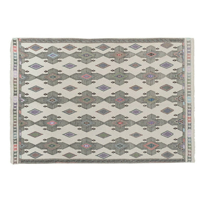 Vintage Embroided Turkish Karapinar Cicim Rug - Handmade Saloon Carpet