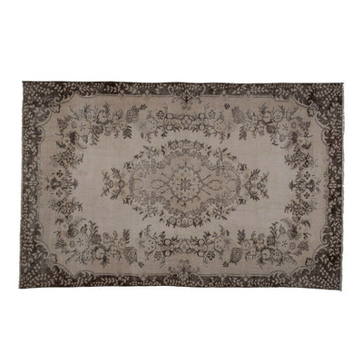 Vintage Hand Knotted Turkish Oushak Rug 6.4 x 9.9 ft. for Home and Office Decor