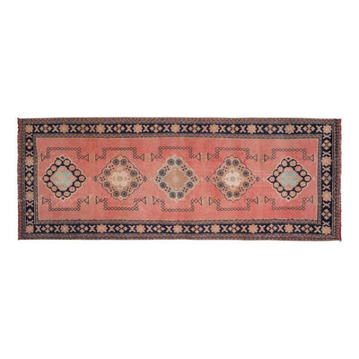 Overdyed Long and Wide Turkish Oushak Runner 4'7" X 11'10"